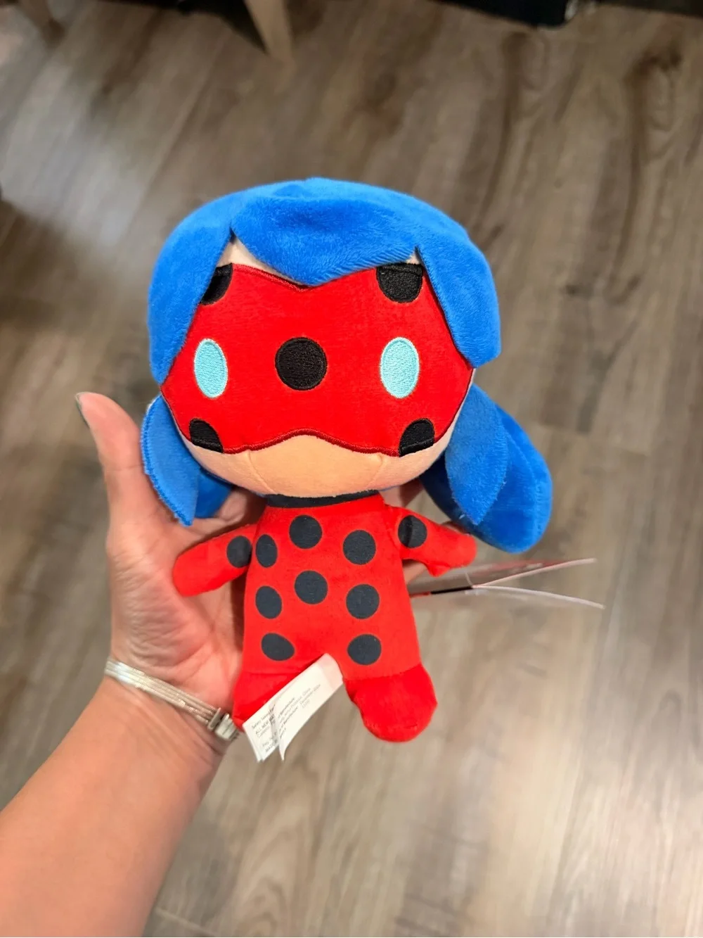 Plush Ladybug-Themed Soft Doll - Red & Blue Kids Toy